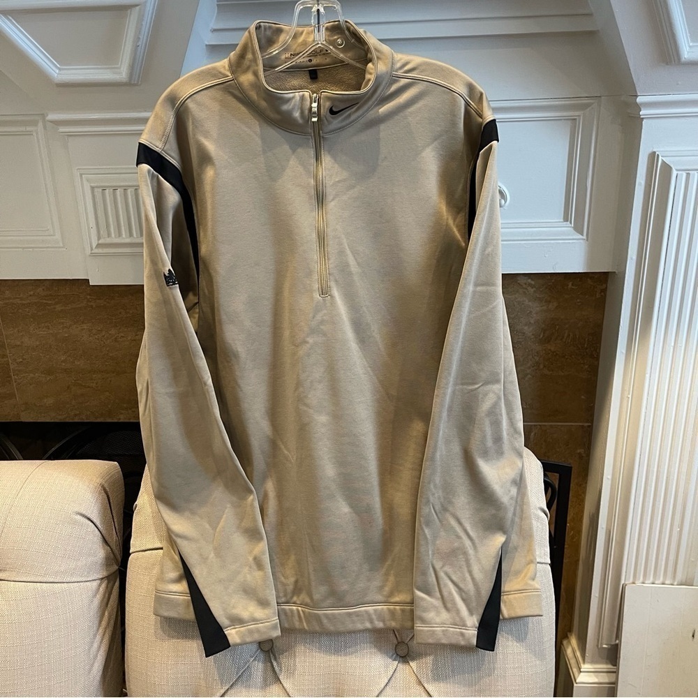 I: Nike Golf Sand Bunker Therma-Fit 1/2 Zip Performance Pullover Jacket Adult L